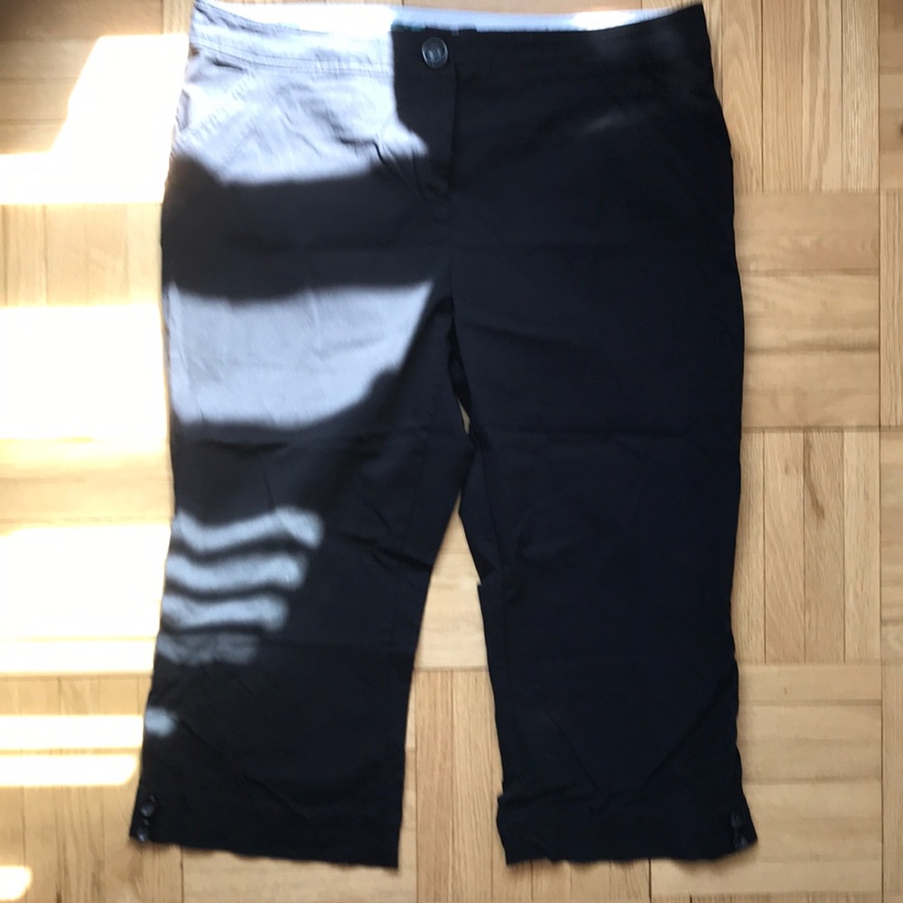 Style and Co Black stretch capris 18W
